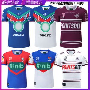 Men Jersey NRL Warriors Home Away Olive Marley Seahawks Cavaliers Krótkie rękawie Top Trening Rugbyjersey