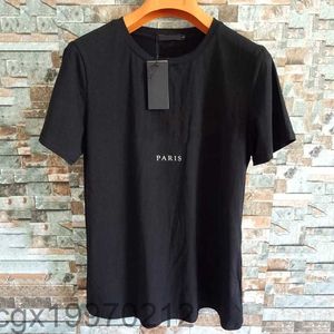 Mens Letter Print T Shirts Black Fashion Designer Summer High Quality Top Short Sleeve Size S-XXL