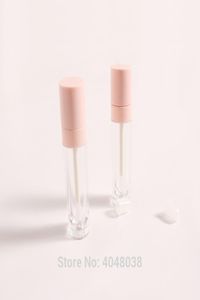 Contêiner de brilho labial vazio garrafa transparente de tampa rosa de tampa de lábio de batom de bato de batom de bato