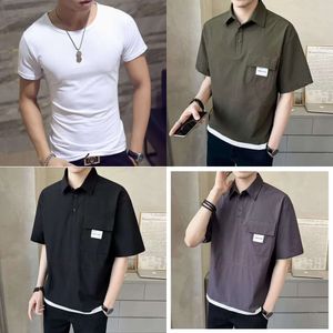 Brand Trendy New Summer Men's Polo Shirt, stile coreano sciolto versatile, di fascia alta ed elegante, a maniche corte
