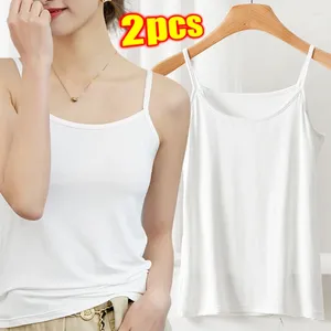 Camisoles & Tanks Summer Simple Sling Women Girls Crop Top Sleeveless Shirt Lady Bralette Tops Strap Skinny Camisole Base Vest