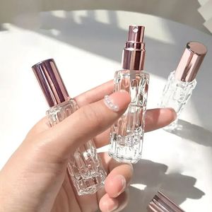 2024 10ml Rose Gold Glass Portable Refillable Perfume Bottle Cosmetic Container Empty Spray Atomizer Travel Sub-bottlefor glass cosmetic container