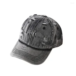 Ball Caps Baseball Cap 2024 Denim Hat Decorate Unisex Adjustable Outdoor Cool Hip Hop Men Women