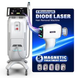 Akıllı 4 Dalga boyu lazer diyot epilasyon ekipmanı ağrısız 808nm saç azaltma TEC soğutma sistemi android diyot lazer 808 Cihaz Perfectlaser Salon