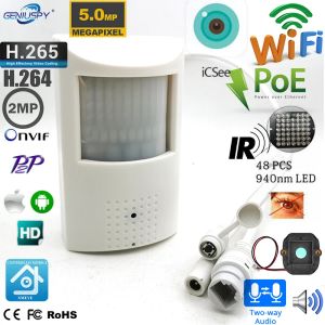 Câmeras pir style h264 h265 p2p xmeye icsee 2mp 3mp 4mp 5mp bidirecional poe poe wifi mini câmera ip de visão 940nm infravermelho IR IR