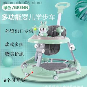 Baby Walkers Walker anti-o-leg baby multi-functional anti rollover trolley baby can sit and push learning driving Walker Q240423