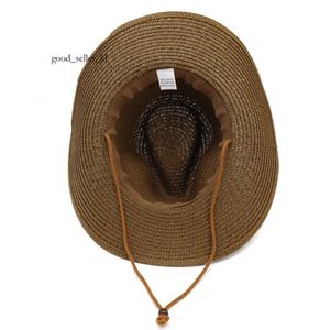 Designer Western Cowboy Hat For Women Men Straw Hat With Eloy Feather Beads Summer Beach Fashion Cap Panama Hat High Quality Top Hat 804
