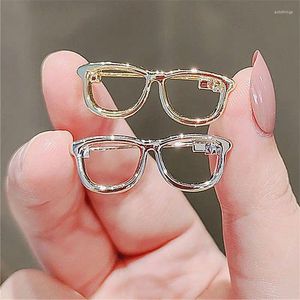 Brooches Cute Glasses Korean Fashion Men's Suit Shirt Collar Pins Female Sweater Corsage Badge Luxulry Jewelry Accessories