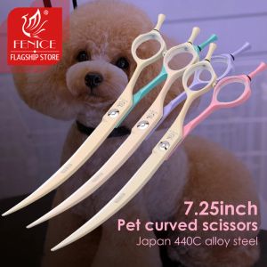 Scissors Fenice Dog Scissors 6.25/7.0inch Curved Scissors Pet Grooming Shears JP440C Dog Beauty Scissors Groomer Equipment