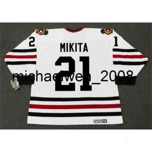 Kob Weng 2018 Custom Stan Mikita 1967 Men Men own ccm vintage Home Hockey Jersey Goalie-cut top-quality Any Any Any Number