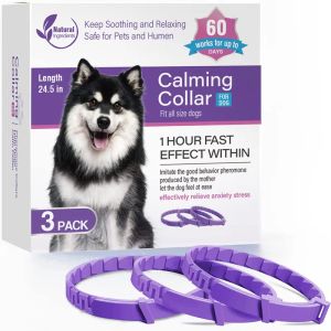 Collars Pet Cats and Dog Flea And Tick Collar Efficient Relieve Anxiety Calming Collars Adjustable for Small Medium Dogs and Cat 3 Pack