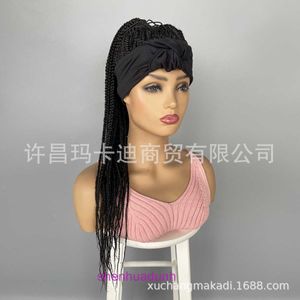 Wholesale Fashion Wigs hair for women New womens scarf wig leopard braid chemical fiber dirty head cover
