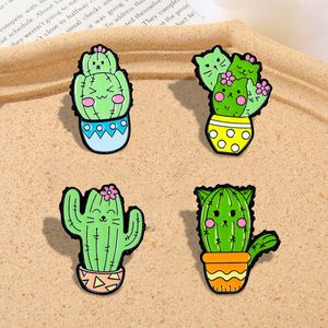 Brooches Pin for Women Kids Backpack Crafts Dress Decor Metal Cactus Cartoon Funny Fashion Jewelry Wholesale Brooch Pins