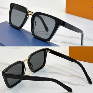 Óculos de sol quadrados urbanos acetato quadrado moldura de metal ponte de nariz de tortoishell espelho de gradiente de cor com letras Impressão