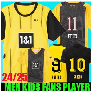 Nowe 24 25 koszulki piłkarskie Sancho Reus Dortmunds 50 lat w Westfalenstadon Special 2024 2025 Borussia Soccer Haller Football Shirt Brandt Kids Kit Black