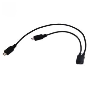 Accessoires Micro USB 2.0 Y Splitter USB 1 Frauen bis 2 männliche Datenladungsverlängerungskabel für Nokia Toshiba Hochwertiges Kabel