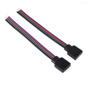 Belysningstillbehör 20st Set 4 Pin Cable Connector Plug manliga kvinnliga ledningar för 3528 3014 RGB LED Strip Lights306s