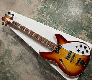 762 mm Skala Länge Semi-Hollow Body 4 Saiten Elektrische Bassgitarre mit Körperbindung Rosenholz Fingerplatte kann angepasst werden