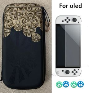 Spijkerpistolen for Nintendo Switch / Switch Oled Console Cartoon Storage Bag Game Theme for Zeldaking Waterproof Hard Case with 10 Card Slots