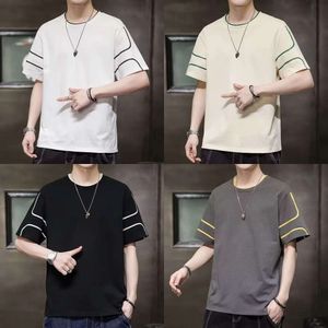 Sumpi di alta gamma di uomini a maniche corte di fascia alta con abiti ad asciugatura rapida, top di oversize sciolti, t-shirt a collo rotondo