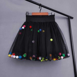 Röcke Kinder Mädchen Prinzessin Tutu süßes Babys Mädchen weicher Tüll Pompom Ball Puffrock hohe Taille Pettirtirt H240423