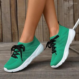 Casual Shoes Sneakers Women Slip On Mesh Light Breathable Woman Walking Platform Comfortable Fashion Female Lace Up Non