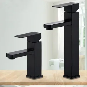 Bathroom Sink Faucets Black Paint Basin Faucet And Cold Above Counter Cabinet Washbasin Wash Mixed Water Mixer