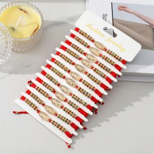 Strands 12pcs Virgen de Guadalupe Религиозная мексиканская дева Мария Святой Иуд Браслет Католический Розарийский браслет подарок для женщин, мужчина, девочка