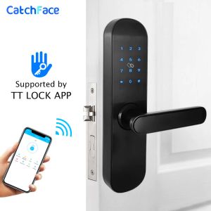 Control TTlock App Electronic Door Lock Bluetooth WIFI Smart Touch Screen Lock Digital Code Keypad Deadbolt For Home Hotel Apartment