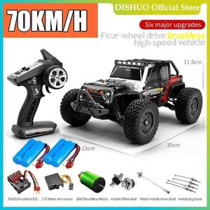 Electric/RC Car Rc Cars 16103Pro 50km/h or 75km/h with LED 1/16 Brushless Moter 4WD Off Road 4x4 High Speed Drift Monster Truck Kids Toys Gift T240423