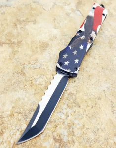 MICT Autotf Troodotfn Eagle Flag Hellhound 440C Blade Hunting Dobring Blade Flade Collection Facas de Natal ADRU5534343