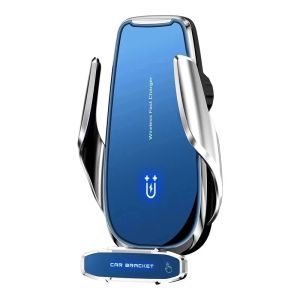 Laddare 15W Fast Wireless Charger Car Mount Automatisk klämtelefonhållare Kompatibel för Max 7.2 '' Telefon Qi Charger för iPhone 12 12 Max