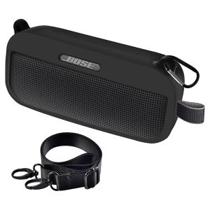 Acessórios Zoprore Tampa de caixa de silicone macio para Bose Soundlink Flex Bluetooth Portable Alto com alça de ombro e carabineiro