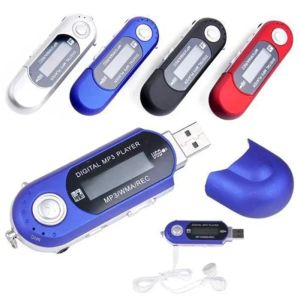 Spelare fashionabla USB MP3 -spelare med texter Display AAA Battery Powered LCD Screen 4G Storage FM Radio Multifunction Drop Shipping