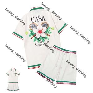 Рубашка Casablanc 2024 Дизайнерская рубашка набор Masao San Print Mens Casual Frush Womens Loak Silk Ruse Highfate Tees Hawaiian Set Men Men Size M-3xl Casa Blanca 473