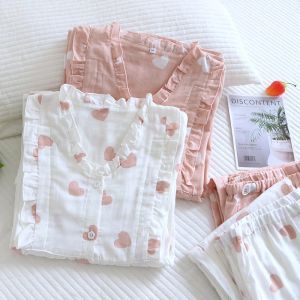 Dresses Fdfklak Long Sleeve Cotton Maternity Nursing Sleepwear Sets Pregnancy Home Spring New Thin Breastfeeding Pamas Suits