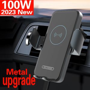 Chargers Automatic Clamping Car Wireless Charger for Samsung Galaxy Z Flip 4 3 Note20 iPhone 12 14 13 Max Air Vent Mount Phone Holder