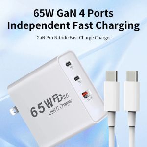 充電器65W USB電話充電器ガンUSBタイプCクイックチャージQC4.0 QC PD3.0ラップトップXiaomi 13 PC用の高速充電器プラグ