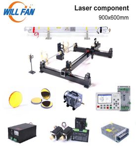 Kommer att fläkt 900x600mm 60W 80W laser hel mekanisk uppsättning AWC708S Controller Linear DIY Assemble CO2 Laser Cutter Gravering Machine5853909
