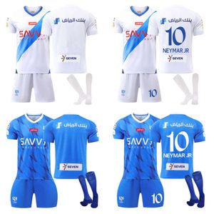 Fotbollströjor Saudi Arabia League New Moon Football Suit Set For Children and Adults Mens Outdoor Fitness Sport Snabbtorkning Jersey Womens Blue