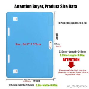 Tablet PC Cases Bags 10.1 Universal Soft Silicone Case For 10 10.1 inch Tablet PC Shockproof Solid Color Back Cover L 9.64in W 6.89in