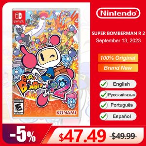 NEES SUPER BOMBERMAN R 2 Nintendo Switch Game Oentes 100% Gênero de quebra