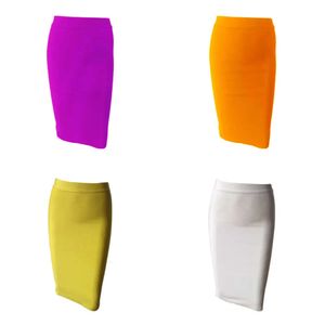色11ソリッドヌードプラスサイズxl xxlセクシーな夏のボディーコンター包帯スカート女性ホワイトブラックベージュレッドペンシル60cm 210619 x