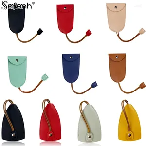 Keychains 1PCS Portable Creative Simple Multifunction Car Keychain Wallet Soft PU Leather Keys Organizer Holder Coin Purse Small Key Pouch