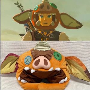 Игра наволочка легенда о Zelda Bokoblin Pig Hat Hate Cosplay Headchear плюшевые зимние теплый шлем маска подушка для шейки хриз