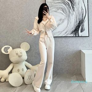 Women's Two Piece Pants 2 Sets Womens Outfits 2024 Spring Autumn Casual Pant