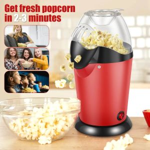 Fryers 1200W Electric Popcorn Maker Mini Popcorn Machine Healthy Hot Air OilFree Corn Popcorn Snack Maker for Home Cinema Kitchen Tool