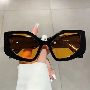 Sonnenbrille Kammpt Neue Polygon Frauen Sonnenbrille Vintage Multi -Gradient kann Farbtöne färben 2023 Tren Brand Designer Travelling Eyewear J240423