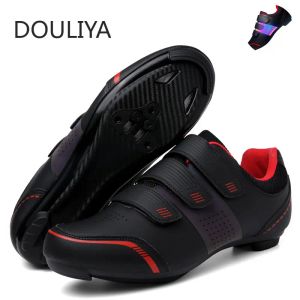 Footwear Reflective Color Change Road Bike Shoes Men Cycling Sneakers Flat MTB Women Speed Bicycle Cleat Mountain SPD Biking Footwear