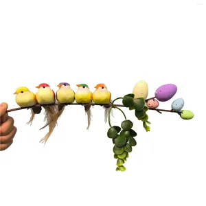 Kwiaty dekoracyjne Kreatywne symulacje Partak Parrot Ozdoba krajobrazowa Miniaturowy model zwierząt Figurka Figurka sztuczna ptaszka